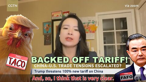 Oct. 16, 2025: US President, TACO, Back Down from 100% Tariff!