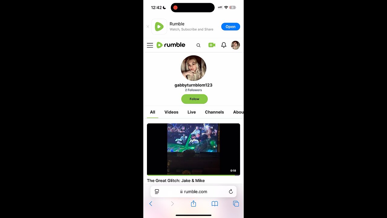 Follow me on rumble
