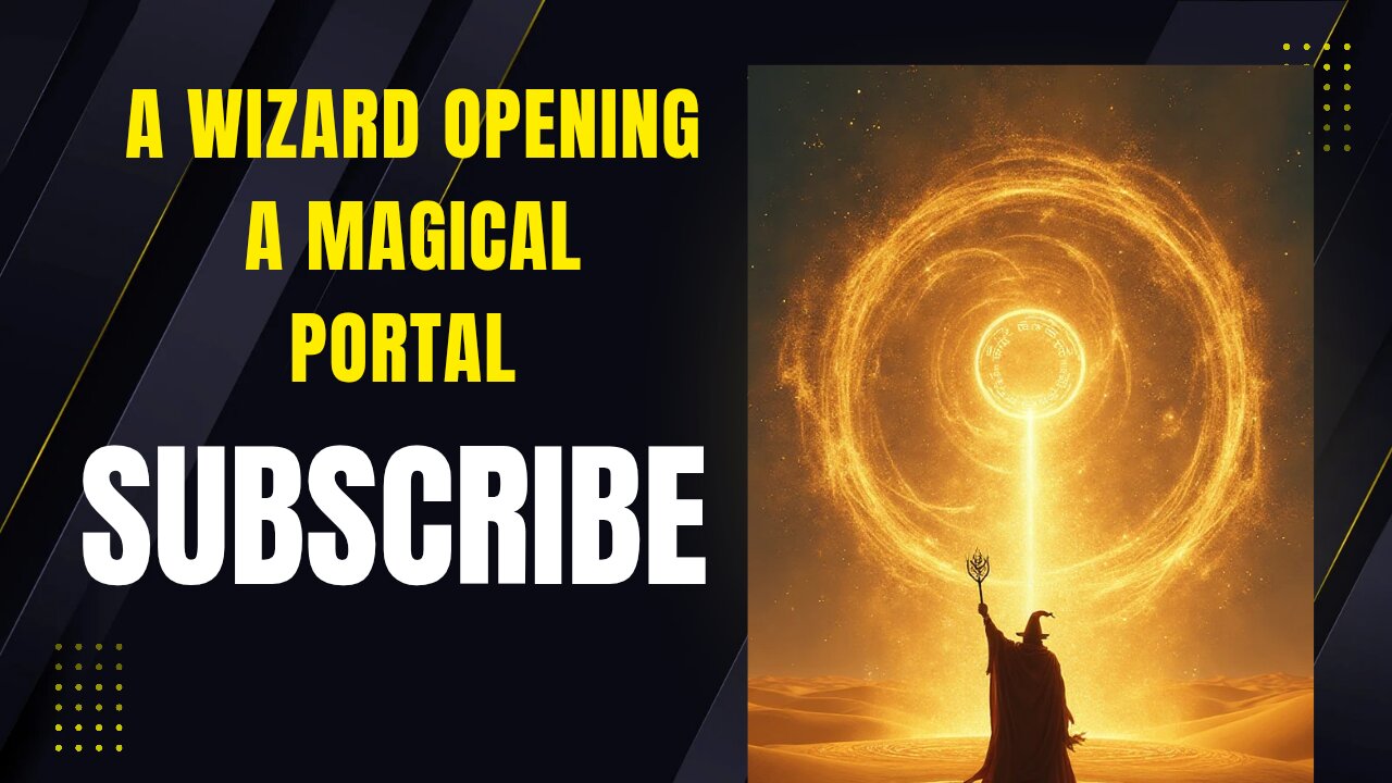 A lone wizard a magical portal