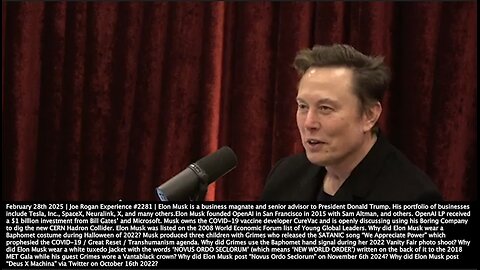 Joe Rogan & Elon Musk | 2/28/2025 Interview Highlights: Sex Robots, Grok 3 AI Girlfriend or Boyfriend, Artificial Intelligence, Having a Second Planet to Preserve Civilization, Genetically Engineered Super Virus, "I Am An Alien."