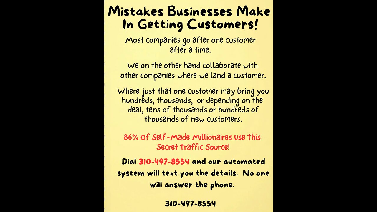 Mistakes businesses make in getting customers!