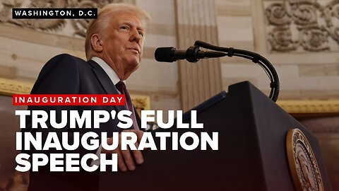 FULL SPEECH: Donald Trump Inauguration Day | Live from Washington, D.C. 1/20/25