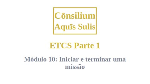ETCS Part 1 Module 10 (Português)