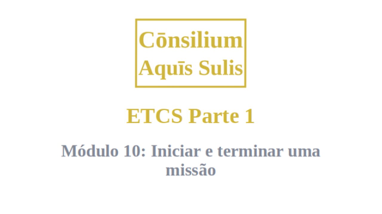 ETCS Part 1 Module 10 (Português)