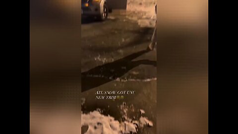 Dude Gets Put To Sleep In The Snow After He Walked Up And Put Hands On Another Man Warming His Car