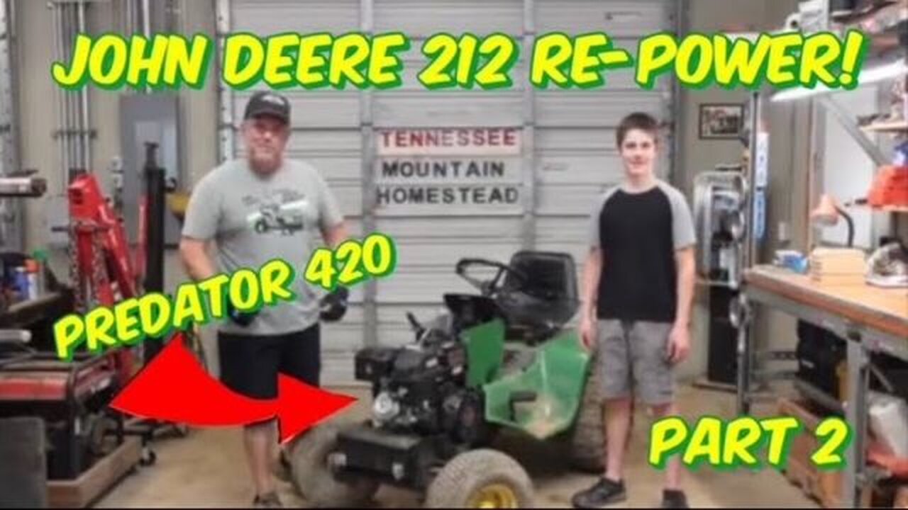 John Deere Predator 420cc! Re-Power Part 2- How to replace the engine in a John Deere 200 series!