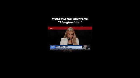 MUST WATCH MOMENT: “I forgive him” Erika Kirk on Charlie Kirk’s assassin