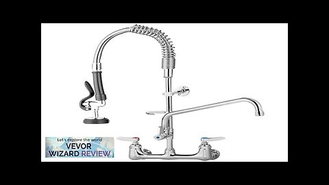 VEVOR Commercial Faucet Pre-Rinse with Sprayer 8" Adjustable Center Wall Mount Kitchen Review