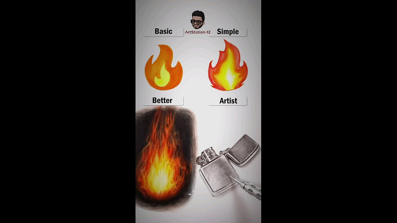 drawing flames