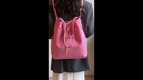 Trendy Drawstring Backpack for Women | Stylish Bucket Bag with Adjustable Straps | Chic Shoulder Bag