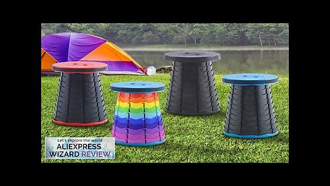 Outdoor Portable Folding Stool Lightweight Plastic Telescoping Stool for Travel Camping Review