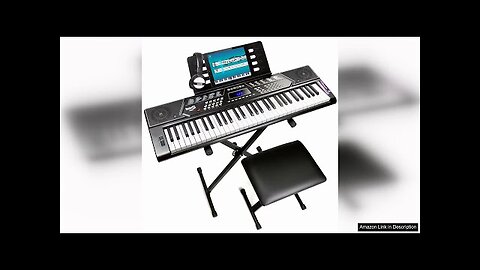 RockJam 61 Key Keyboard Piano Stand With Pitch Bend Kit, Piano Bench, Review