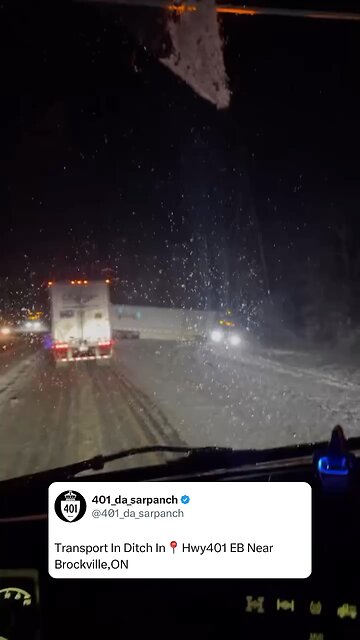 Truck Accident On Hwy 401 In Brockville
