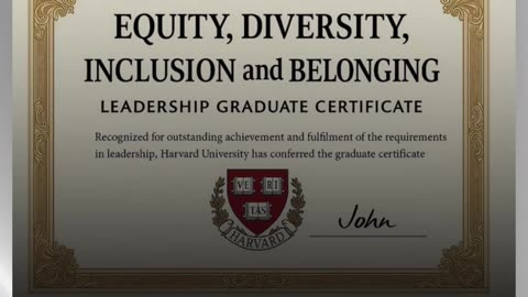 Harvard Sells DEI certificate for $14k