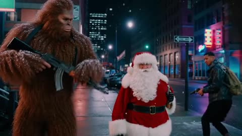 SANTA MEETS BIGFOOT FOR PROTECTION IN CHICAGO