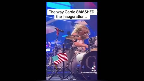 Carrie Underwood Shredding the drums