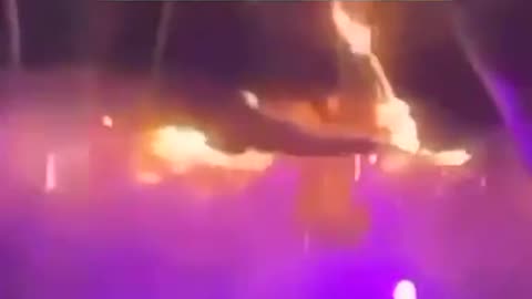 Videos on social media appear to show the moment a fire started in a Swiss bar