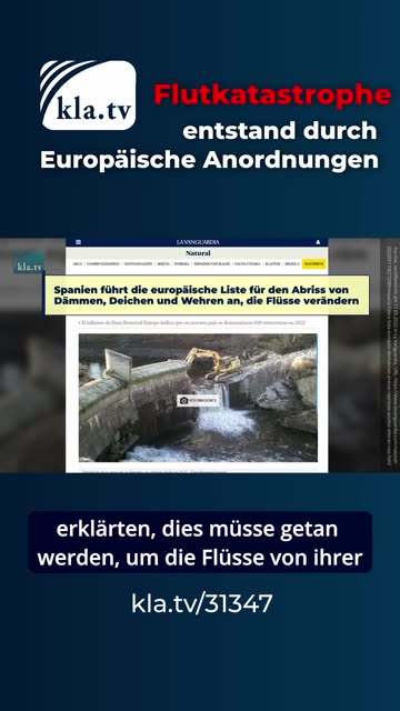 Klima Überschwemmung verbunden mit EU Entscheidungen