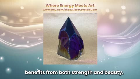 Titanium Aura Obsidian Tower | Iridescent Grounding Crystal for Clarity & Confidence