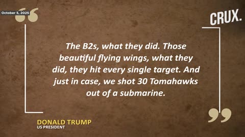 Trump Says Iran Strikes 22 Years In The Making, No President Had The Courage, Won t Wait If... | 4k