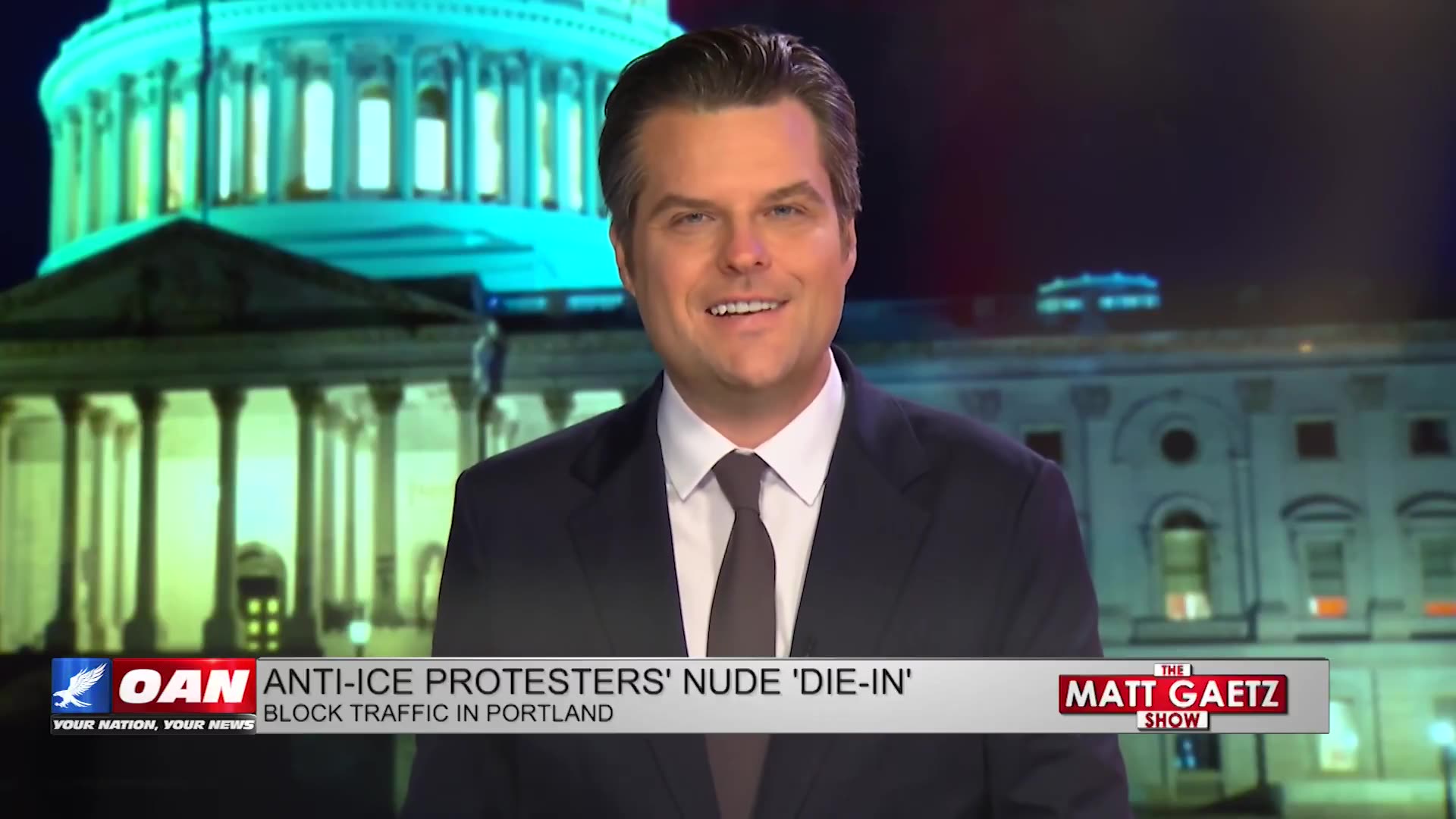Matt Gaetz reacts to leftists in Portland doing a “nude die-in” to protest ICE raids.