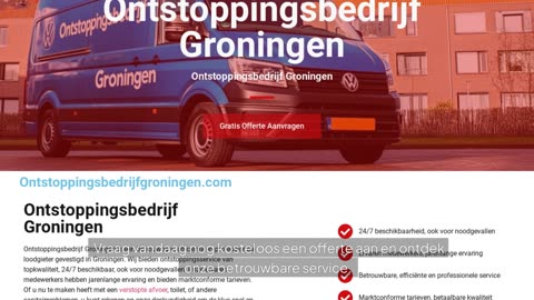 Welkom bij Ontstoppingsbedrijf Groningen