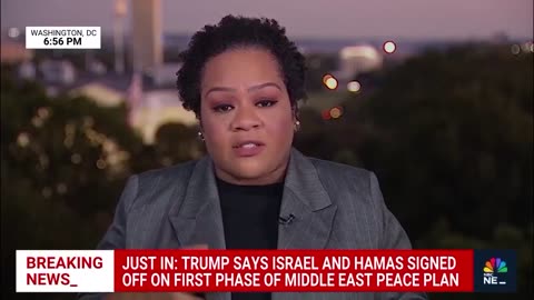 "This is really huge news." NBC's Yamiche Alcindo on PDJT's Gaza Peace Deal