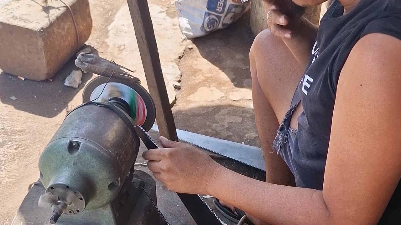 Getting My Hand Saw Sharpened at the Market