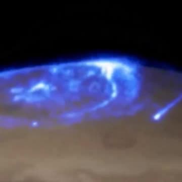 Vivid aurora borealis on Jupiter captured by the Hubble telescope