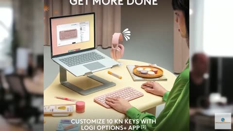 Logitech Pebble Keys 2 K380s, Multi-Device Bluetooth Wireless Keyboard with Cust