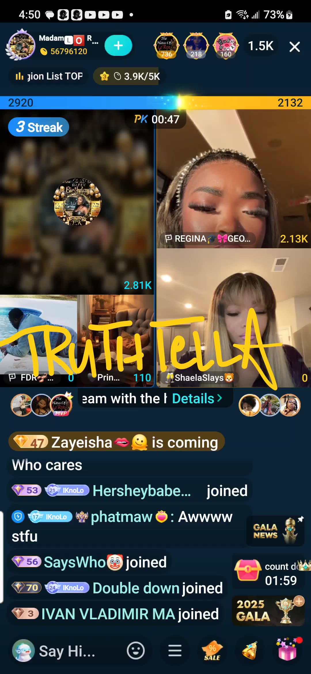 MADAM LO SOLO LIVE & TEAM PK WITH LIYAH THE DOLL, GGHUNCHO, GUCCI & MORE