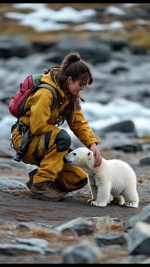Rescue Mission: An Arctic Cub's Journey to Save Its Mother 🥹🫠
