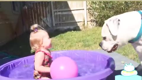 Funny Babies Playing With Water