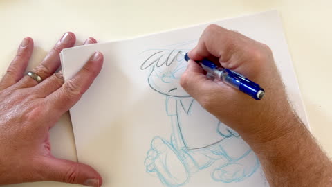 How to Draw a Cartoon Kid (Blue Pencil Sketch + Graphite Finish)