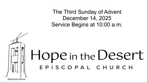 The Third Sunday of Advent, December 14, 2025