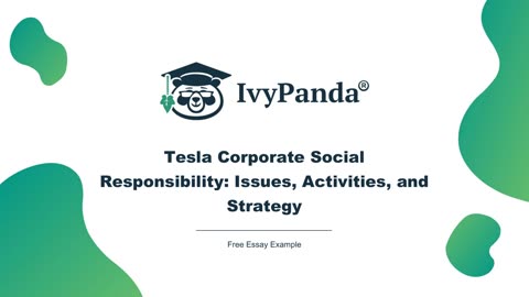 Tesla Corporate Social Responsibility: Issues, Activities, and Strategy | Free Essay Example