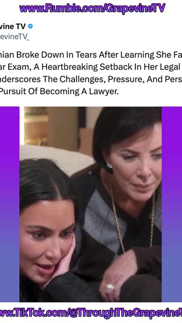 Kim Kardashian Broke Down In Tears After Failing The California Bar Exam; A Legal Journey Setback.