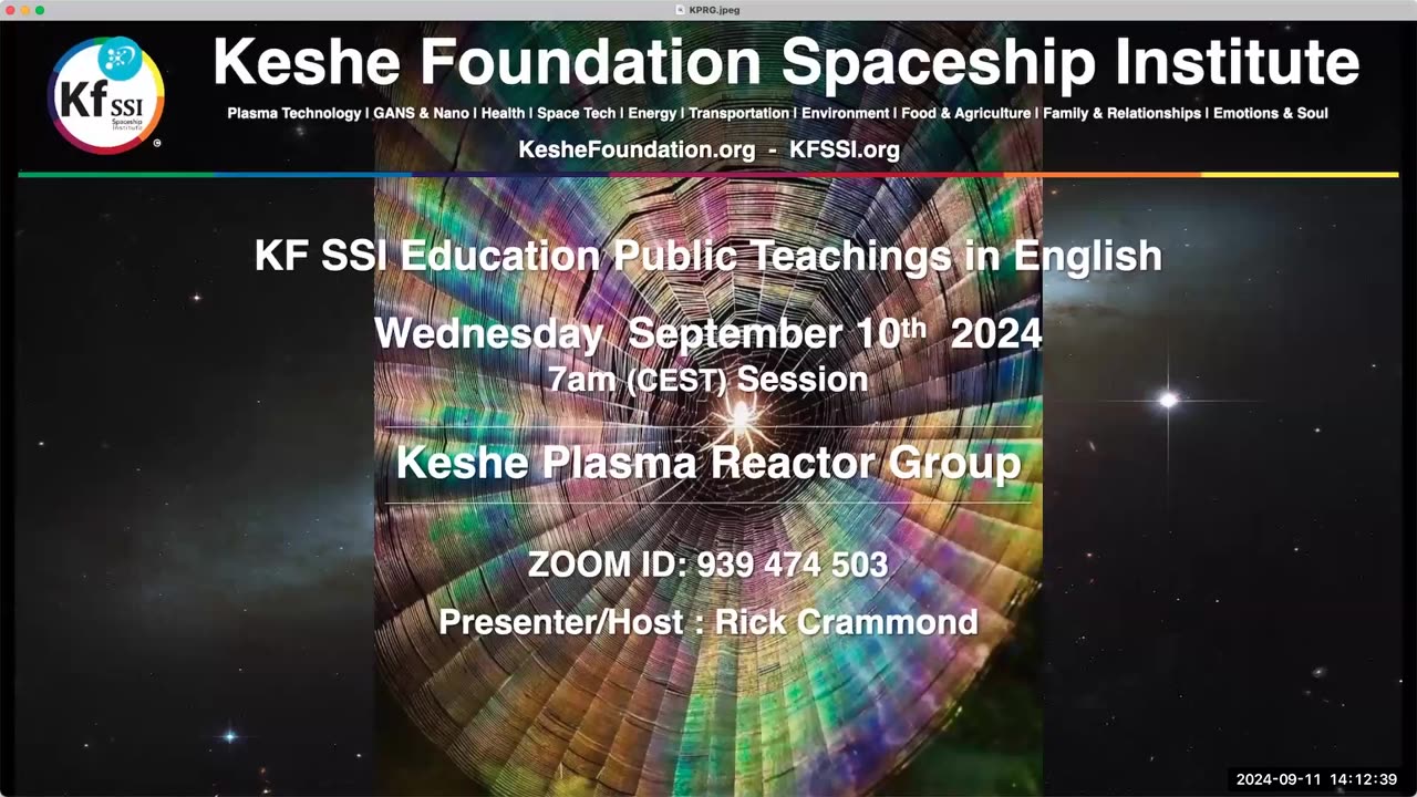 Keshe Plasma Reactor Group 2024-09-11-T1