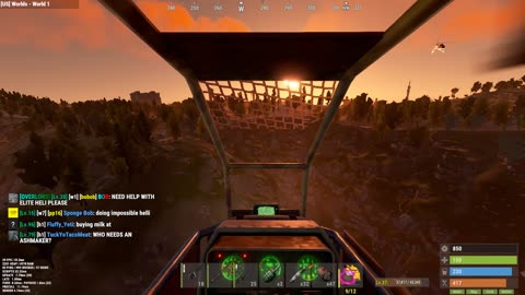 We even got flying buildings in Brit's PVE servers! - Rust