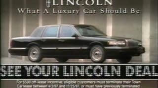 September 26, 1997 - Savings on the Lincoln Town Car
