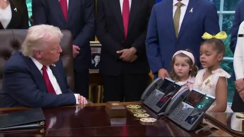 A nine-year-old leukemia survivor tells @POTUS : "Thank you, Mr. President, for making