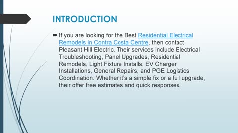 Best Residential Electrical Remodels in Contra Costa Centre
