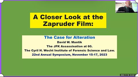 A Closer Look at the Zapruder Film: The Case for Alteration | David Mantik MD, PhD 12/6/24