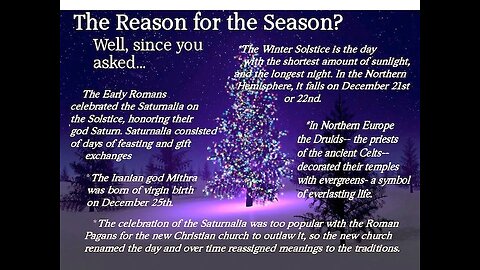 {{{ Shocking and creepy origin of Christmas }}}. The Saturnalia