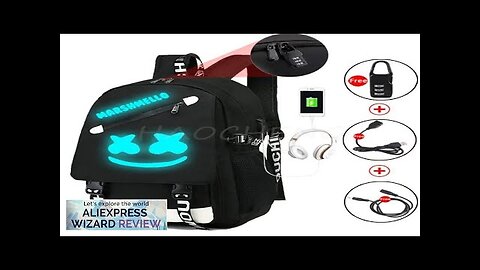 Backpacks DJ Marshmello For Teenager Canvas Black Travel Bags Students Laptop Bag Review