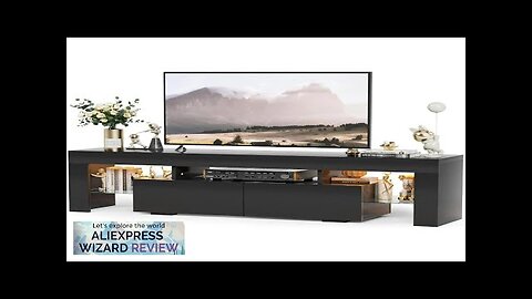 Modern LED TV Stand for Televisions up to 70 Inch with Glass Review