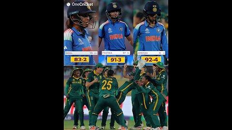 India ke wickets girte hi South Africa ka dhamaka! 🔥 Women’s World Cup me zabardast fight 💥