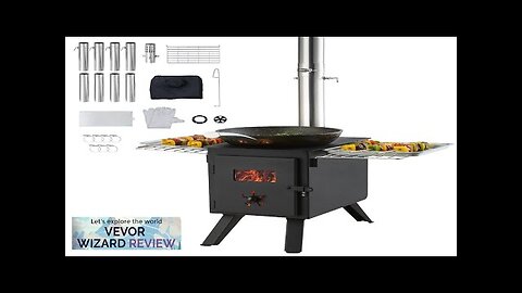 VEVOR Wood Stove 86 inch Alloy Steel Camping Tent Stove Portable Wood Review