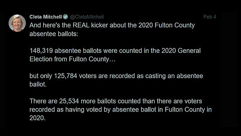 Fulton 2020: 125K Absentee Ballots Cast but 148k Counted -w/Moncla Comprehensive Final Report in DSC