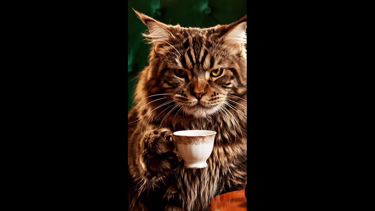The Arrogant Cat Commands You to Subscribe NOW 😼☕ | Funny Cat Short